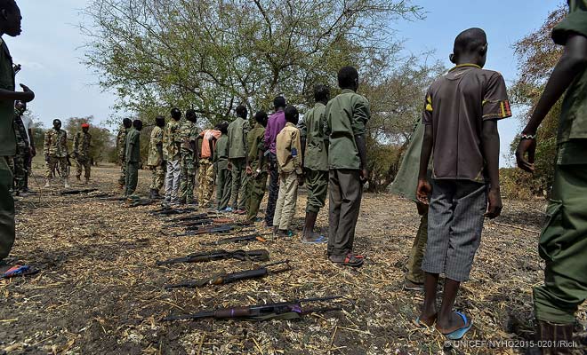 Nam Sudan Thêm 300 binh lính trẻ em được giải ngũ